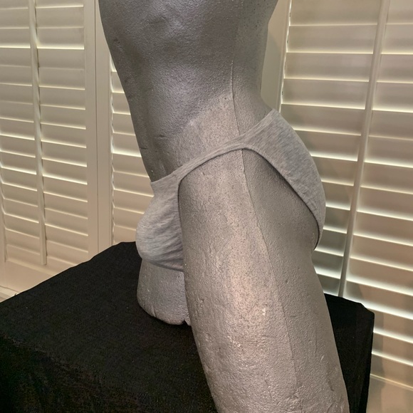 String Brief 629 - Heather Gray - Cotton Lycra - Picture 3 of 5